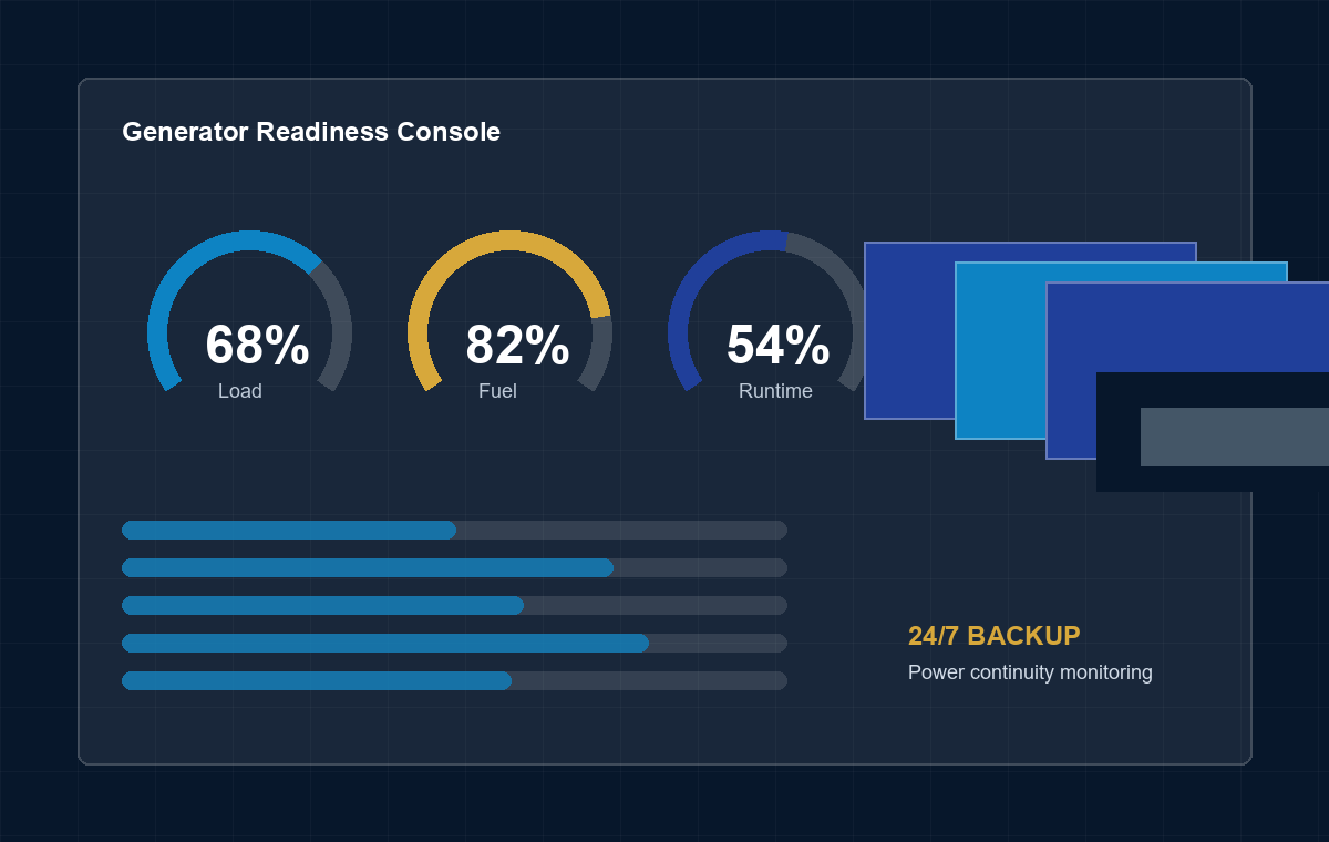 Generator readiness console visual